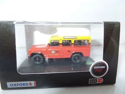 Oxford 76DEF011 DEF011 1/76 OO Land Rover Defender London Fire Brigade