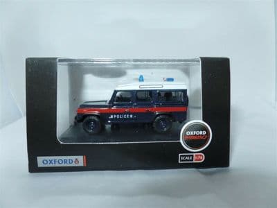 Oxford 76DEF016 DEF016 1/76 OO Land Rover Defender LWB Long Hong Kong Police