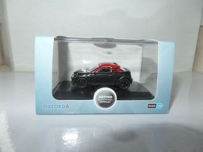 Oxford 76MC002 MC002 1/76 OO Scale New Mini Cooper Coupe Midnight Black Red Roof