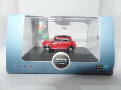 Oxford 76MCS003 MCS003 1/76 OO Scale Classic Mini Cooper Tartan Red Black Roof
