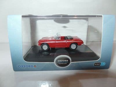 Oxford 76MGB001 MGB001 1/76 OO Scale MG MGB Roadster Tartan Red