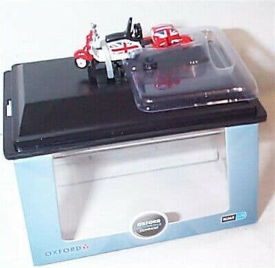 Oxford 76SC002 SC002 1/76 OO Scale Scooter & Trailer Union Jack