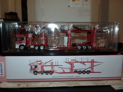 Oxford 76SCT002 SCT002 Scania EVO 6 Car Transporter Quinns  Holds 12 1/76