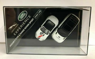 Oxford 76SET Set  Land Rover Jaguar Experience 2 Piece Set  Range Rover Sport F-Type White
