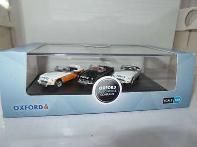 Oxford 76SET11 SET 11 1/76 OO Scale 3 x MG MGB Roadster Lancashire Police Set