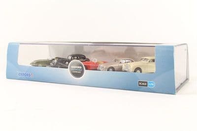 Oxford 76SET14  SET 14 1/76 OO Jaguar Set 5  E Type Green XK120 Red SS Black  Mk2 Gold  Mk7 White