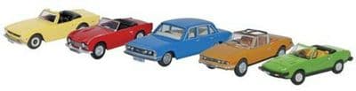 Oxford 76SET53 SET 53 1/76 OO Scale Triumph Set 5  TR 4 TR6 TR7 Stag 2000