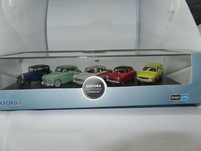 Oxford 76SET56 SET 56 1/76 OO Austin x 5 Cambridge Allegro 1300 Somerset Seven