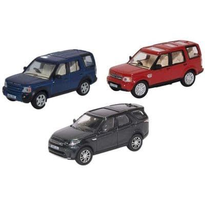 Oxford 76SET71 SET71 1/76 OO Scale 3 Piece Land Rover Discovery Set Mk 3 4 & 5