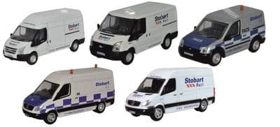 Oxford 76SET73 SET73 Eddie Stobart Group 5 Piece Van Set Transit Connect Mercedes  Sprinter
