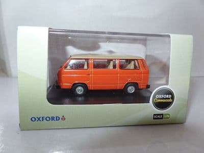 Oxford 76T25008 T25008 1/76 OO Volkswagan VW T25 Bus Briiliant Orange Ivory Roof