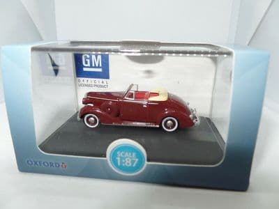 Oxford 87BS36003 BS36003 1/87 HO Scale Buick Convertible Coupe 1936 Cardinal Maroon