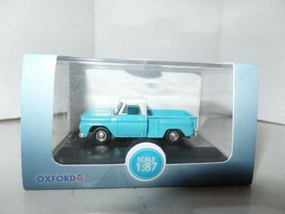 Oxford 87CP65001 CP65001 1/87 HO Scale Chevrolet Stepside Pick Up 1965 Blue White