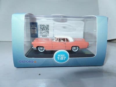 Oxford 87LC56004 LC56004 1/87 HO SCale 1956 Continental MkII Island Coral / Starmist White