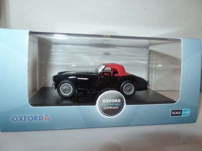 Oxford 43AH1004 AH1004 1/43 O Scale Scale Austin Healey 100 BN1 Black & Red Hood Up MIMB