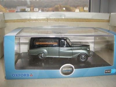 Oxford 43APH003 APH003 1/43 O Scale Austin Princess Hearse Black and Silver