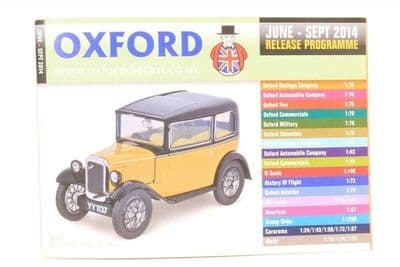 Oxford Diecast Catalogue 2014 June 2014 - September 2014 Austin 7
