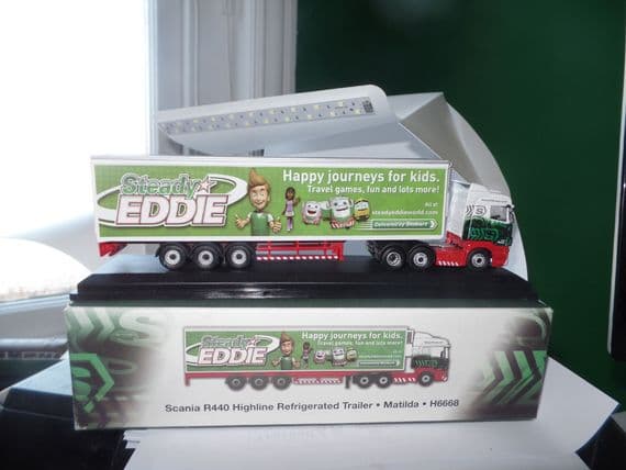 Oxford JV9141 1/76 OO Scale Scania Fridge Steady Eddie Eddie Stobart Matilda