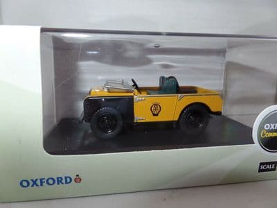 Oxford 43LAN180003 1/43 O Scale SWB Land Rover Landrover AA Yellow Opentop