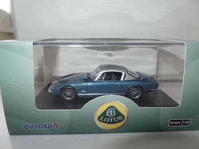 Oxford 43LE002 LE002 1/43 O Scale Lotus Elan Plus 2 Lagoon Blue Silver