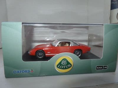 Oxford 43LE003 LE003 1/43 O Scale Lotus Elan Plus 2 Carnival Red / Silver MIMB