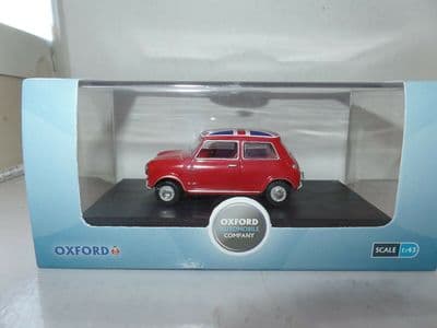 Oxford 43MIN023 MIN023 1/43 O Austin Mini Cooper Car Tartan Red Union Jack Roof