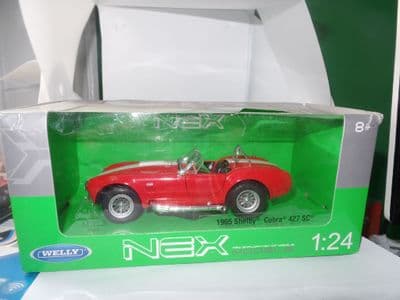 Oxford Welly 24002W 1/24 Scale  Shelby Cobra Red 1965 Poor Box