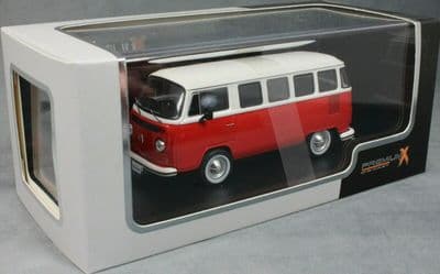 Premium X 1/43 Scale Volkswagen VW T2 Combi Bus Minibus Red / White 1976