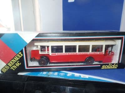 Solido 1/50 Scale Renault TN6C Bus Lyon Red Worn Box