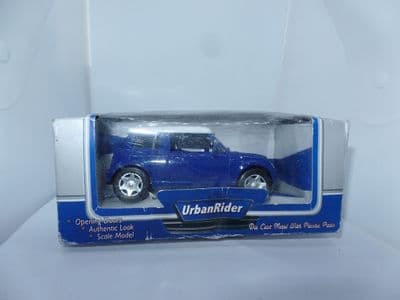 Urban Rider  1/43 O Scale BMW New Mini Blue White Roof
