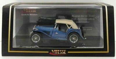 VITESSE 29161  1/43 Scale MGTC MG TC Clipper Blue Hood Up