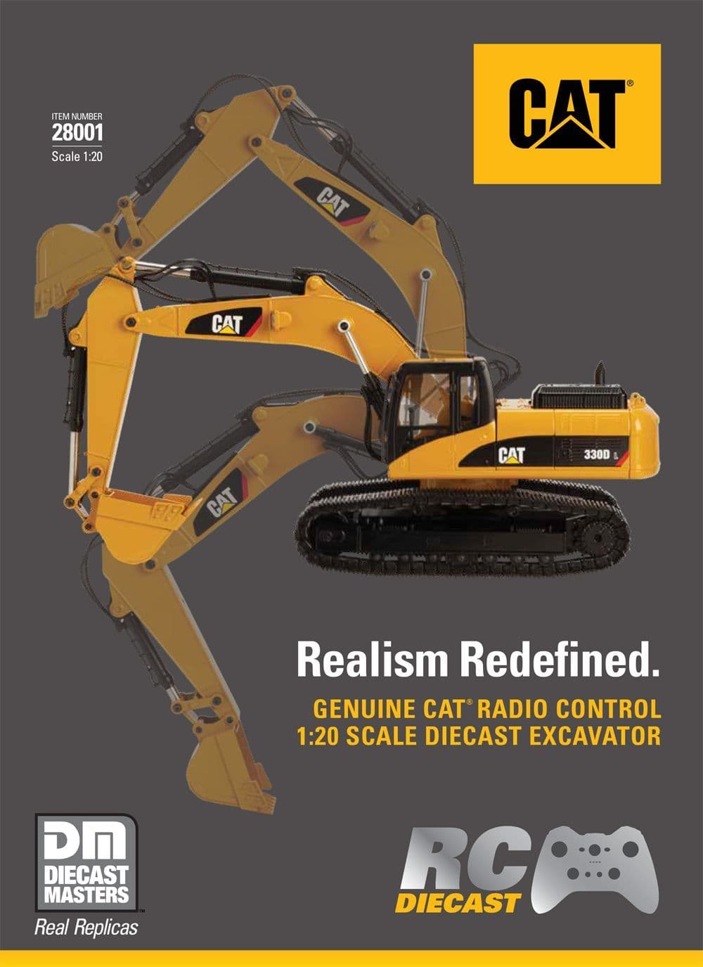 新品未使用1/20 CAT CATERPILLAR 330D L RADIO Amazon.com: Diecast Masters 1/20 Caterpillar 330D L Diecast