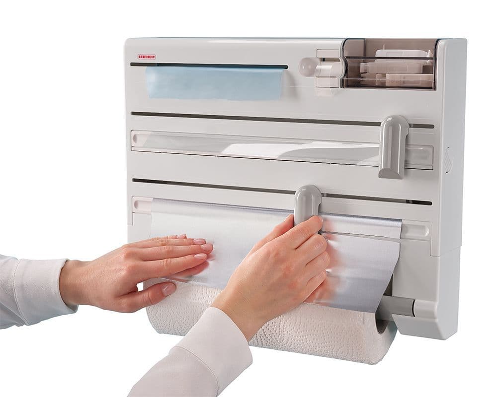 LEIFHEIT Parat Plus Wall Mounted Kitchen Paper Towel Roll Holder White