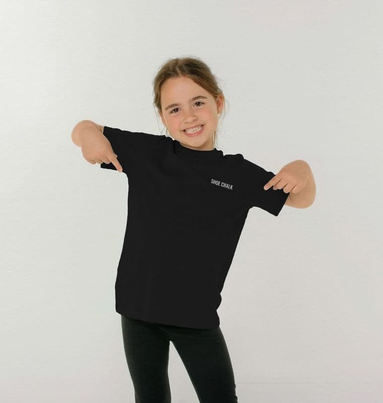 Kids eco Shoe Chalk Tee Black