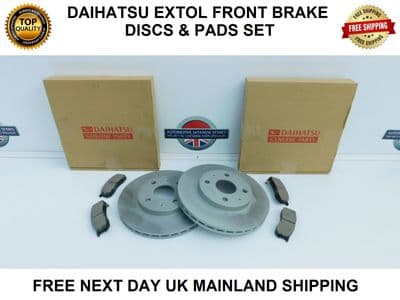 DIAHATSU EXTOL - GENUINE FRONT BRAKE DISCS & O,E QUALITY BRAKE PAD SET