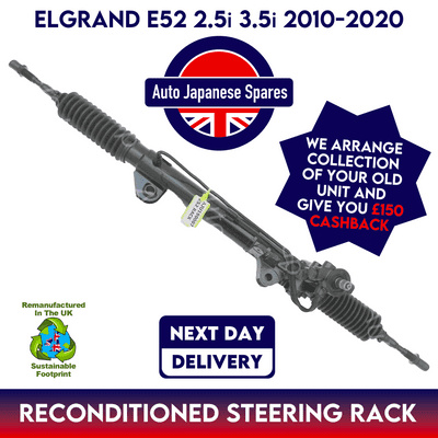 ELGRAND E52  2.5i 3.5i 2010-2020  FULLY RECONDITIONED STEERING RACK £150 cashback