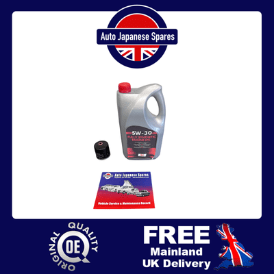 FITS NISSAN ELGRAND E51 02 -10 2.5i 3.5i 5LTR OIL & OIL FILTER & SERVICE BOOKLET