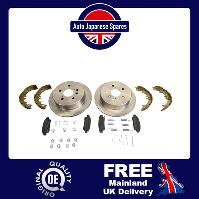 FITS TOYOTA ALPHARD 02 - 08 2.4 / 3.0 REAR DISCS/PADS/SHOES & SHOE FITTING KIT