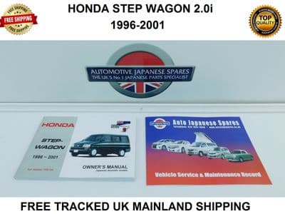 HONDA STEPWAGON 96-01 OWNERS MANUAL/HANDBOOK & FREE SERVICE BOOKLET