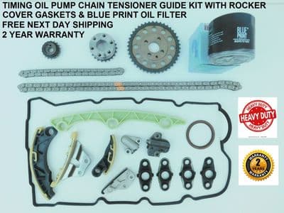 MAZDA 3 , 6 DIESEL  TIMING OIL PUMP CHAIN TENSIONER GUIDE KIT ,ROCKER COVER SET & OIL FILTER