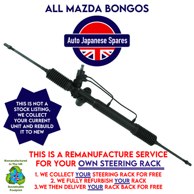 MAZDA BONGO 1995-2005 ALL MODELS POWER STEERING RACK  RECONDIITIONING SERVICE