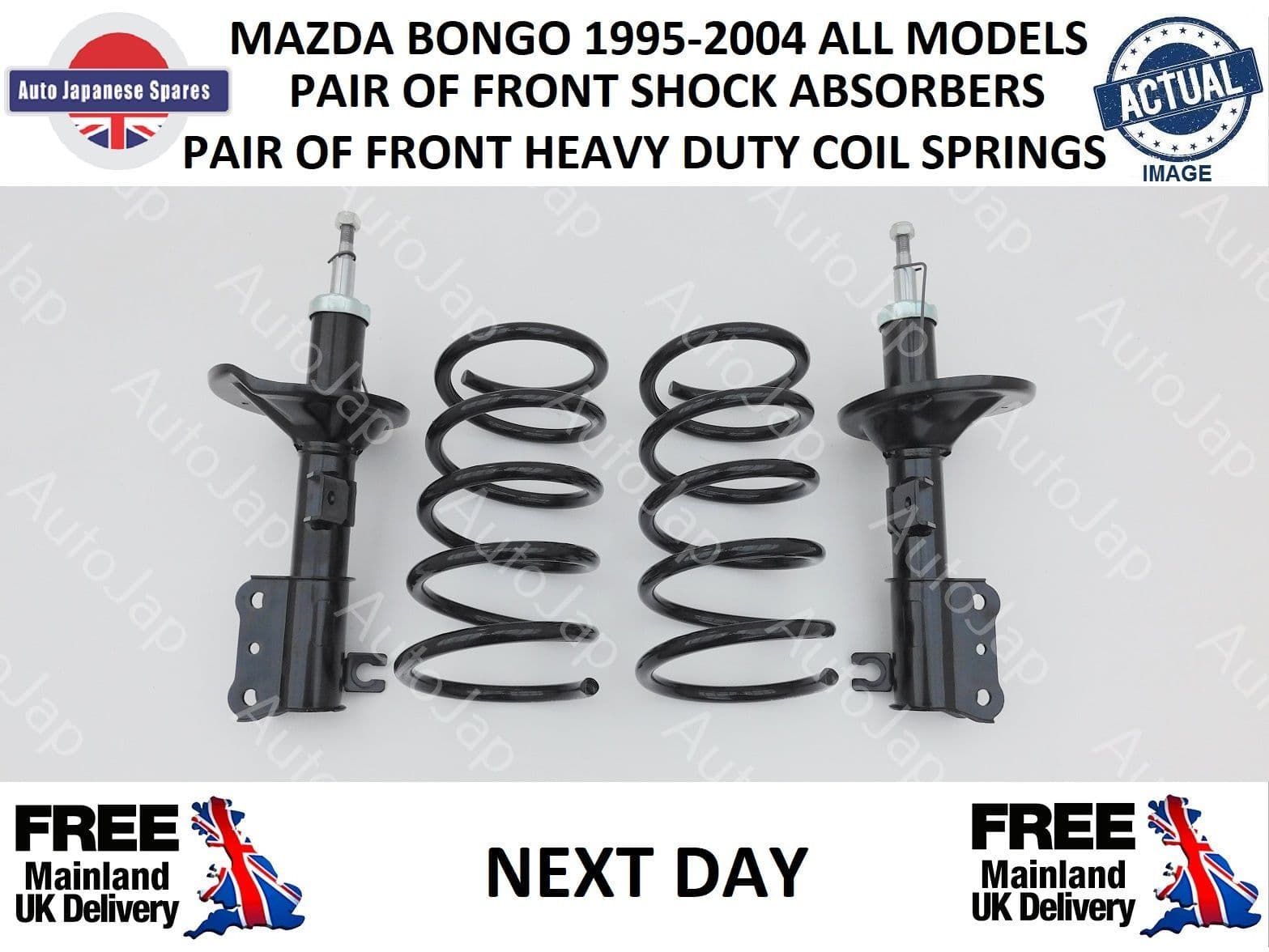 MAZDA BONGO ALL MODELS FRONT HD 25 COIL SPRINGS AND SHOCKS SET