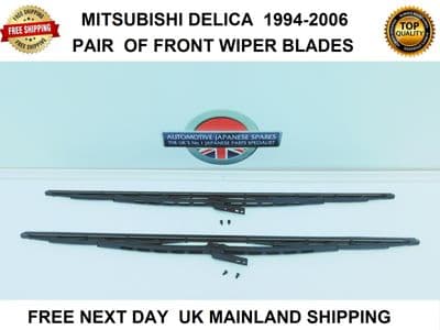 MITSUBISHI DELICA 1994-2006 PAIR OF FRONT WIPER BLADES ( WITH  SCREWS )