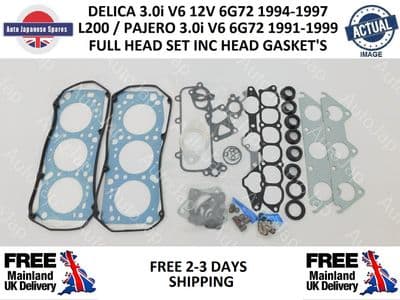 MITSUBISHI DELICA 3.0i V6 6G72 FULL HEAD SET INCLUDING HEAD GASKET