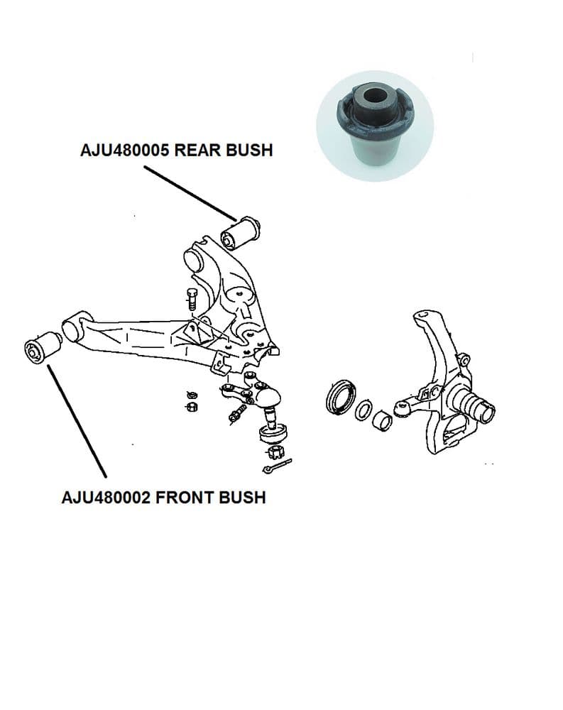 Front Control Arm Rear Bushes Split MITSUBISHI FRONT LOWER CONTROL ARM REAR BUSH