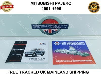 MITSUBISHI PAJERO 1991-1996 OWNERS HANDBOOK & FREE SERVICE RECORD BOOKLET