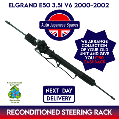 NISSAN ELGRAND E50 3.5i V6 2000-2002 POWER STEERING RACK