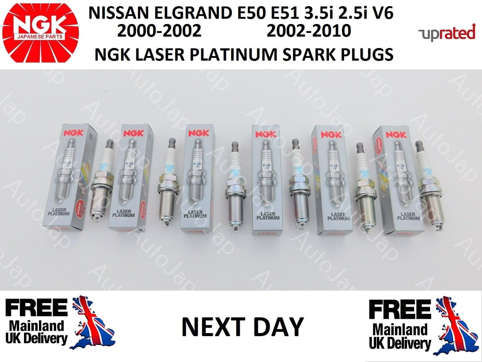 Zündkerzen NISSAN Elgrand II (E51) 3.5 241 PS Benzin 177 KW 2002 - 2010 VQ35DE