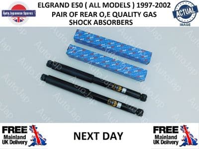 NISSAN ELGRAND E50 PAIR REAR O,E QUALITY GAS SHOCK ABSORBERS