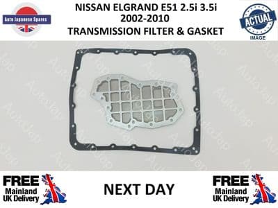 NISSAN ELGRAND E51 2.5 3.5 2002-2010 TRANSMISSION FILTER  & GASKET